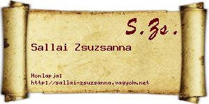 Sallai Zsuzsanna névjegykártya